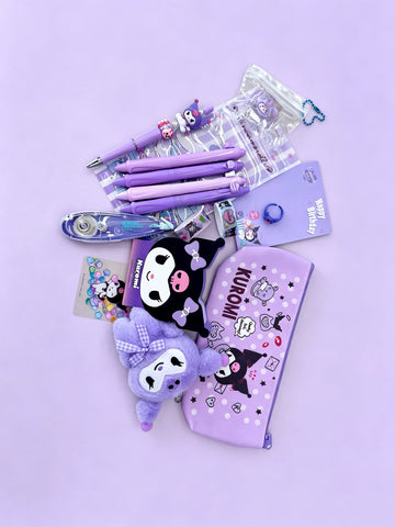 BOX-D Purple Dark Bunny Stationery